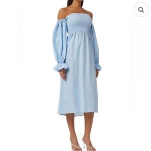 Sleeper Light Blue One Shoulder Dress